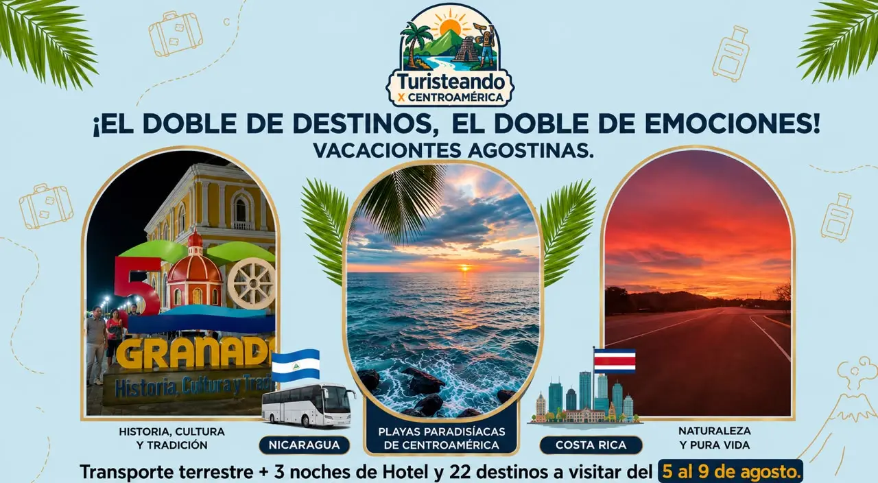 Tour terrestre x 3 paises; Nicaragua, Costa Rica y Panama