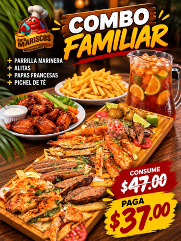 COMBO FAMILIAR A TAN SOLO $37 