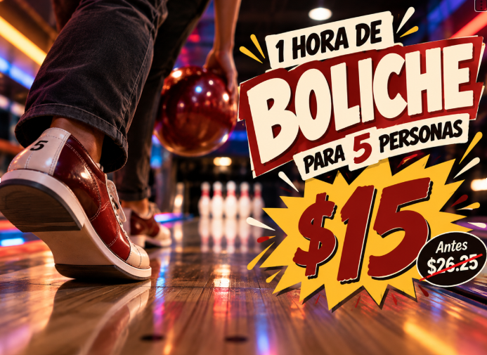 馃幊 隆Arma tu equipo! Disfruten de 1 hora completa de boliche para 5 personas por solo $15馃幊