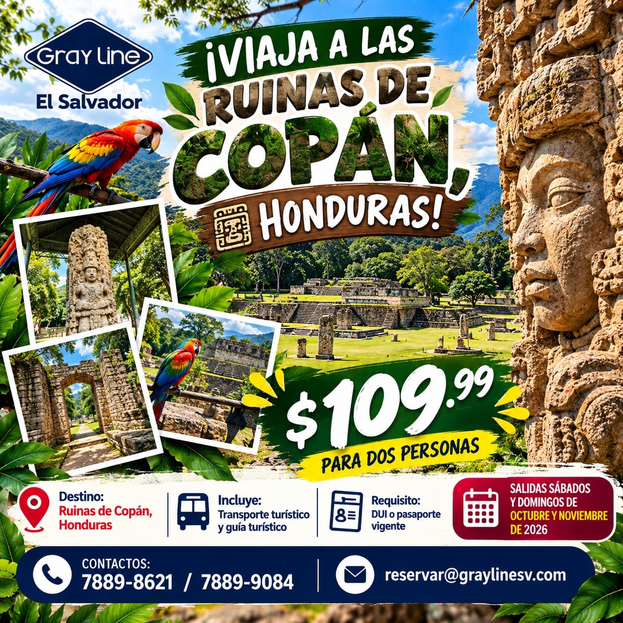 🏛️¡VIAJA A LAS RUINAS DE COPÁN, HONDURAS!🏛️
